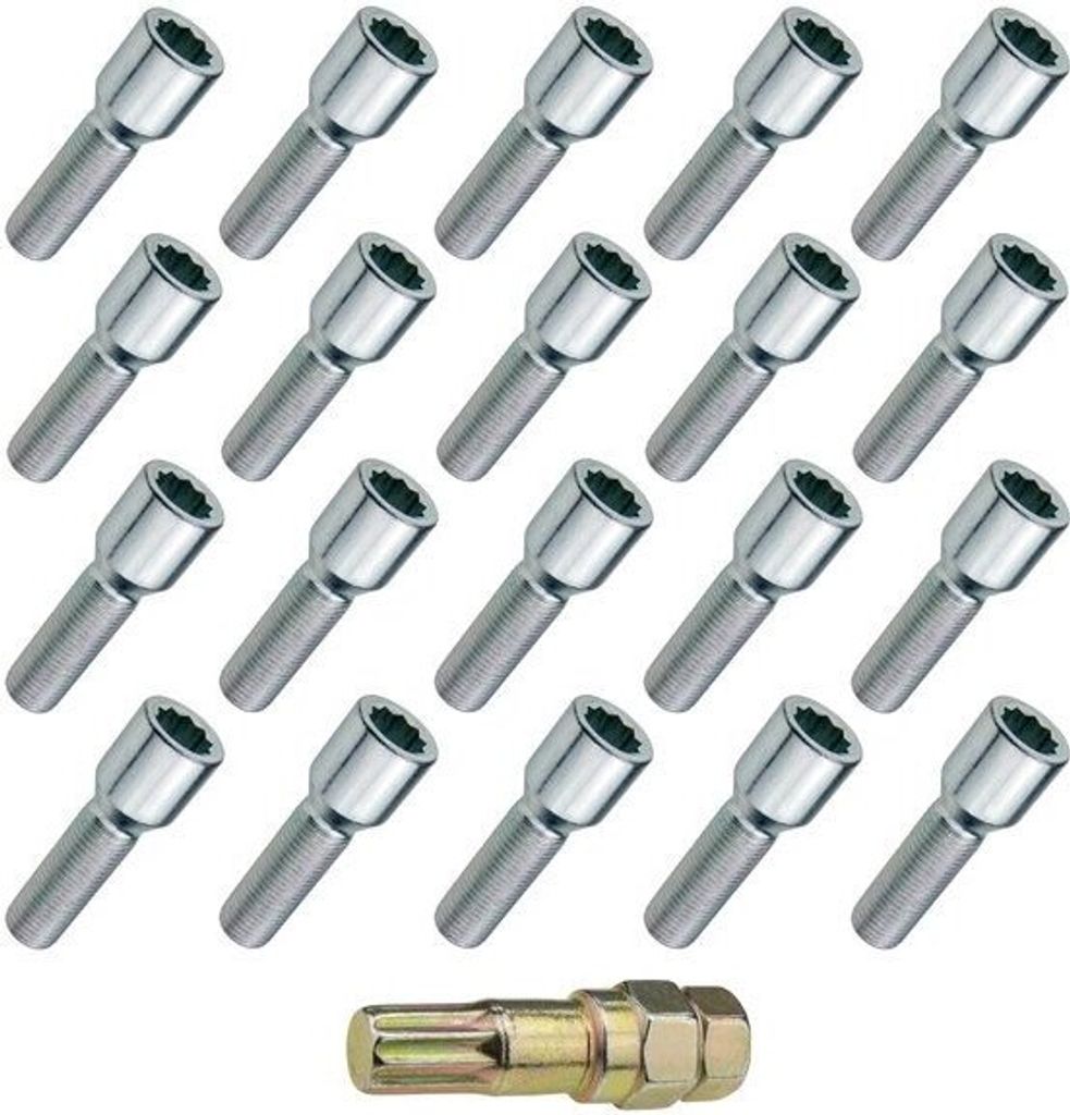 20x Radschraube M14x1.5, TORX, 40mm, Sternschraube, Kegel, Produktbild 