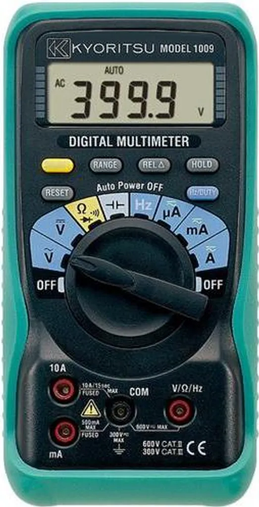 Multimètre Kyoritsu 1009 écran LCD 4000 points et sélection automatique