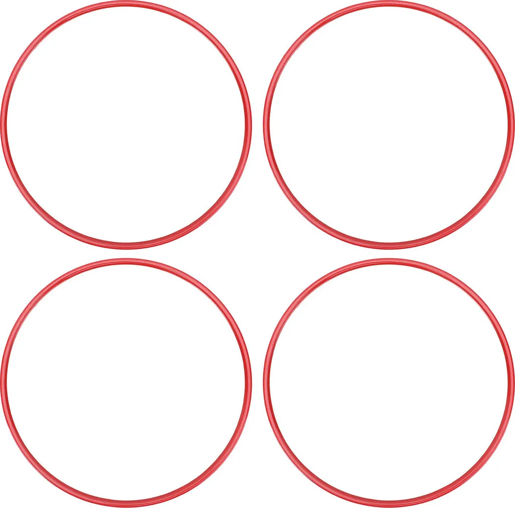 4 Protections jantes 16" autocollantes rouges - Résistance rayures