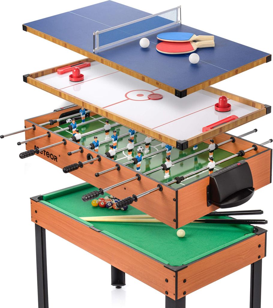 Multifunktionaler Kickertisch Meteor 4in1 – Tischkicker, Produktbild 