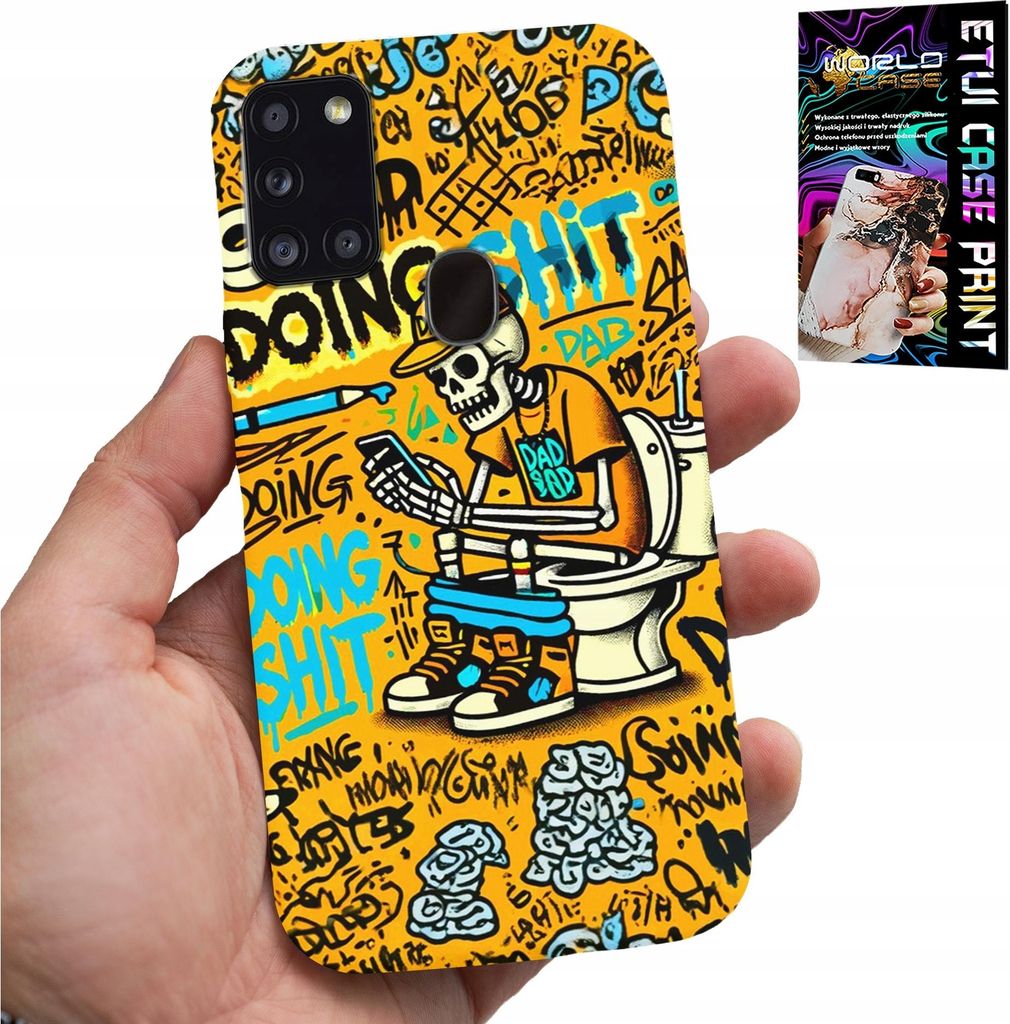 ETUI für SAMSUNG GALAXY A21s - DOING SHIT BONE-Gehäuse