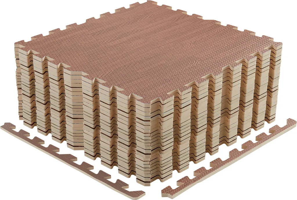 WISFOR Pavimento Modulare 12 Pezzi Marrone Effetto Protezione