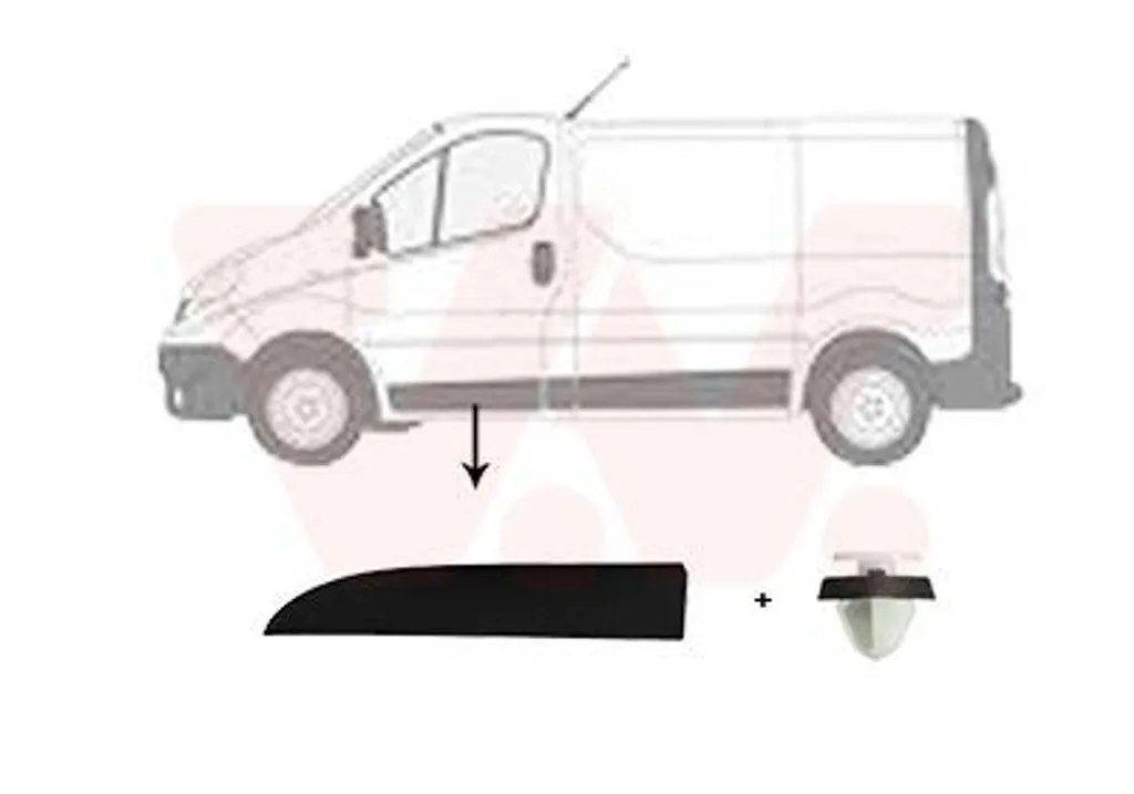 Enjoliveur de porte avant gauche noir VAN WEZEL pour OPEL Vivaro B