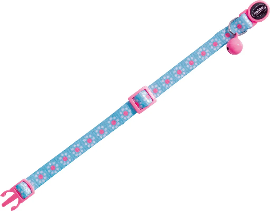 Collare Gatto Nobby Blue Flower in Nylon Professionale Regolabile