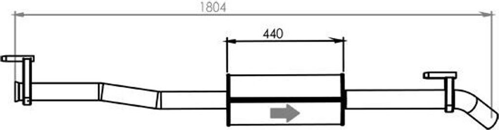 DINEX 54308 Mittelschalldämpfer Schalldämpfer passend für MERCEDES-BENZ SPRINTER 3,5-t Kasten (906) SPRINTER 3-t Kasten (906) SPRINTER 3,5-t Bus