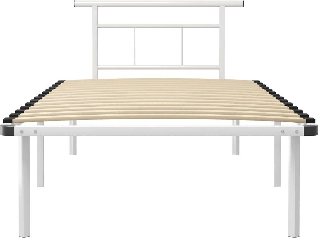 Eleganter Möbel Bettgestell Weiß Metall 100x200cm - CJG882832 - Klassische BettenJugendbett Tagesbett