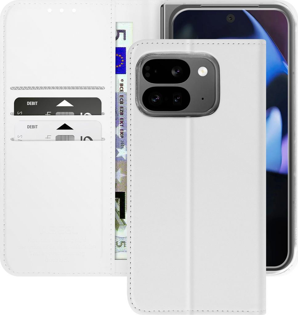 Abeel, Klappetui für Google Pixel 9 Pro Fold mit RFID-Blocker, Weiß
