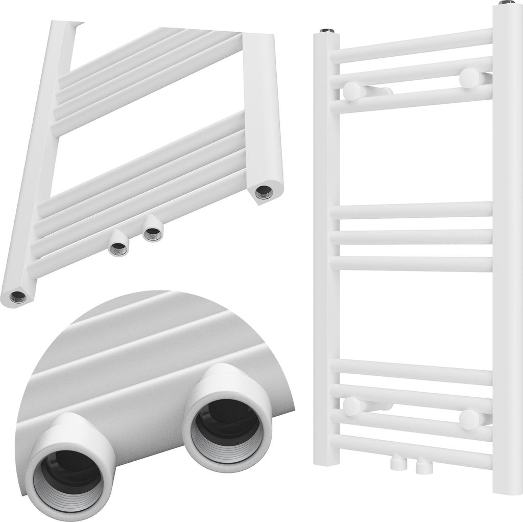 Granitan | Badezimmerheizkörper Raven - 70x40 cm - Weiß - Modernes Design - Effiziente Wärme