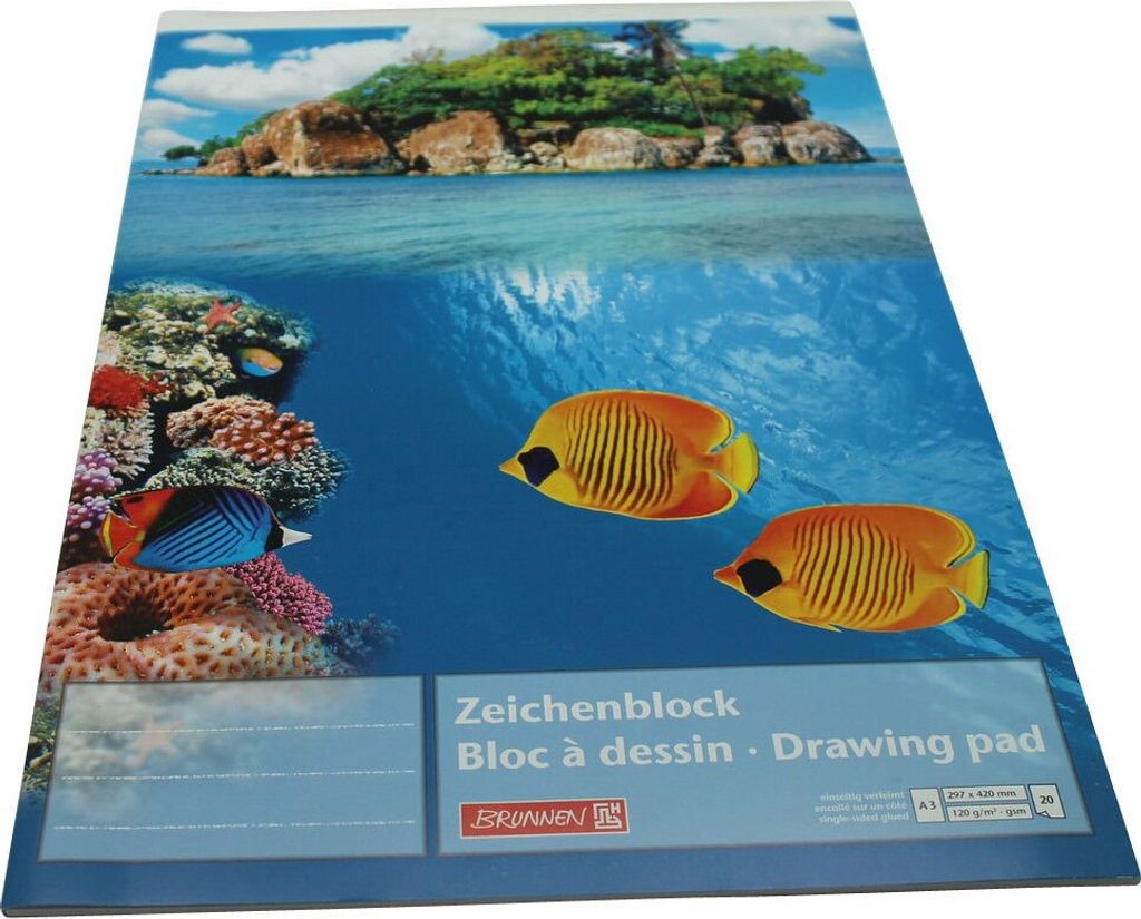 Brunnen 1047345 Zeichenblock (A3, 120 g/m², 20 Blatt) 1 Block