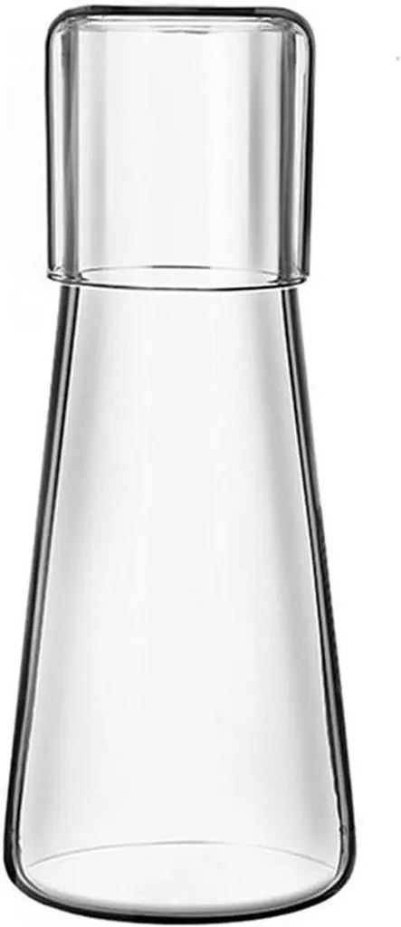 Pichet de nuit anti-poussière 850 ml avec verre couvercle pour chambre