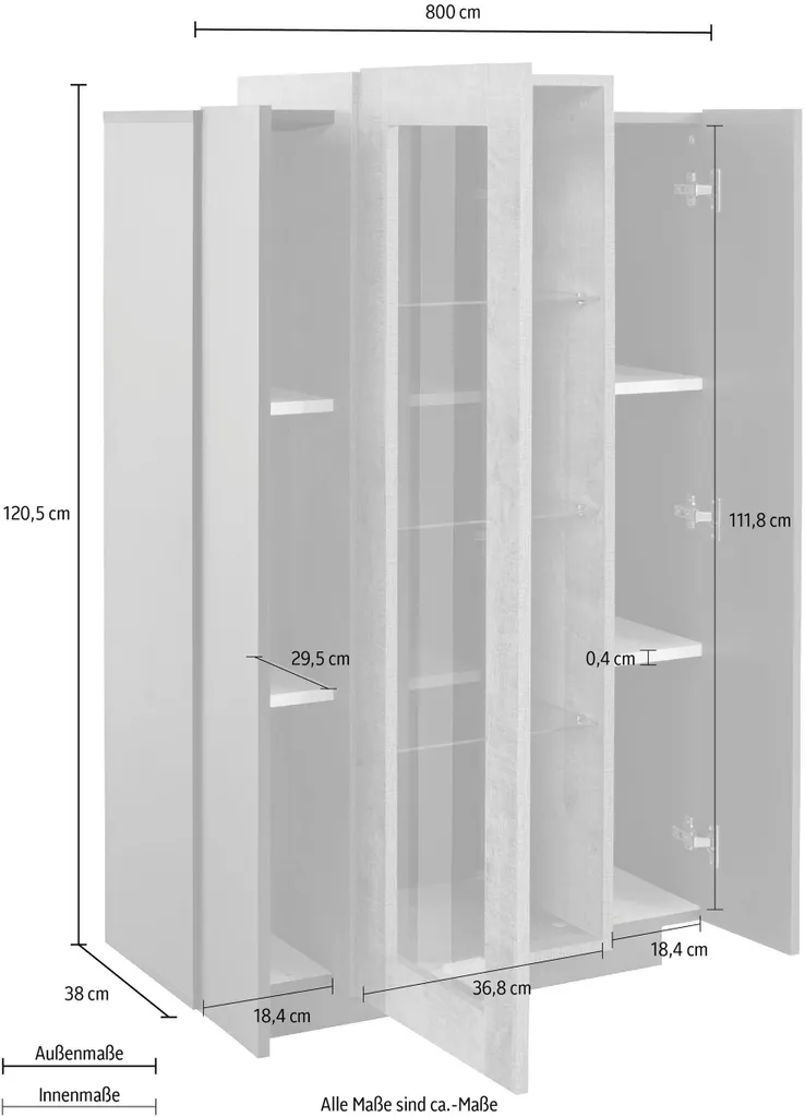 Petite Vitrine Corona Anthracite : Gain de Place et Rangement Protégé - 4
