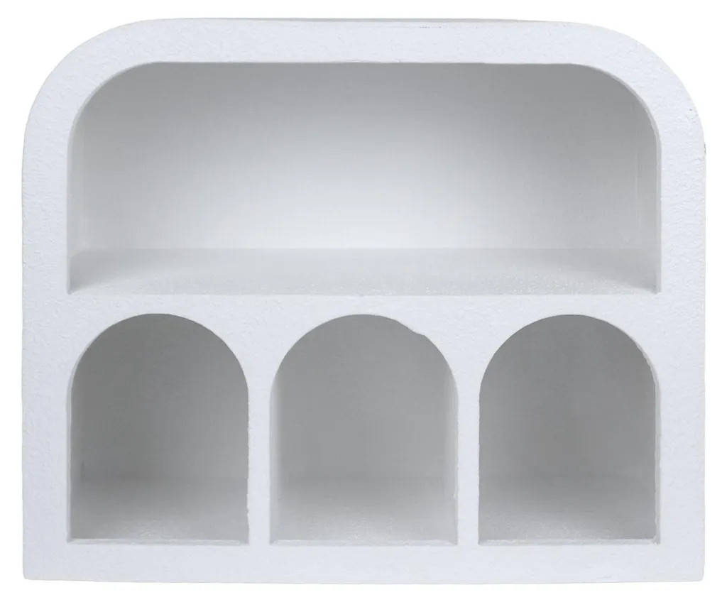 Rangement mural compact pour cadres et déco étagère blanche 35x30 cm