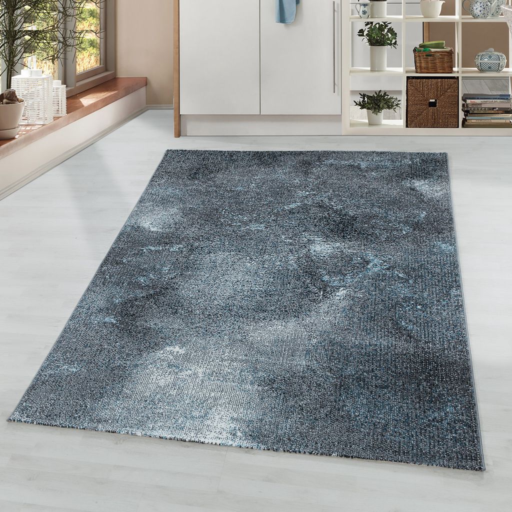 Ottawa teppich kurzflor rechteckig 80x150cm blau 4203