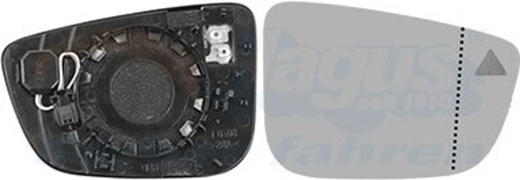VAN WEZEL Spiegelglas Außenspiegel Rechts für BMW 3 Touring (G21) Asphärisch Beheizbar 0593836