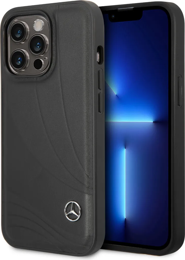 Mercedes Mehcp14L8Rolk Iphone 14 Pro 6,1 Czarny/Nero Custodia rigida in pelle Wave Patern