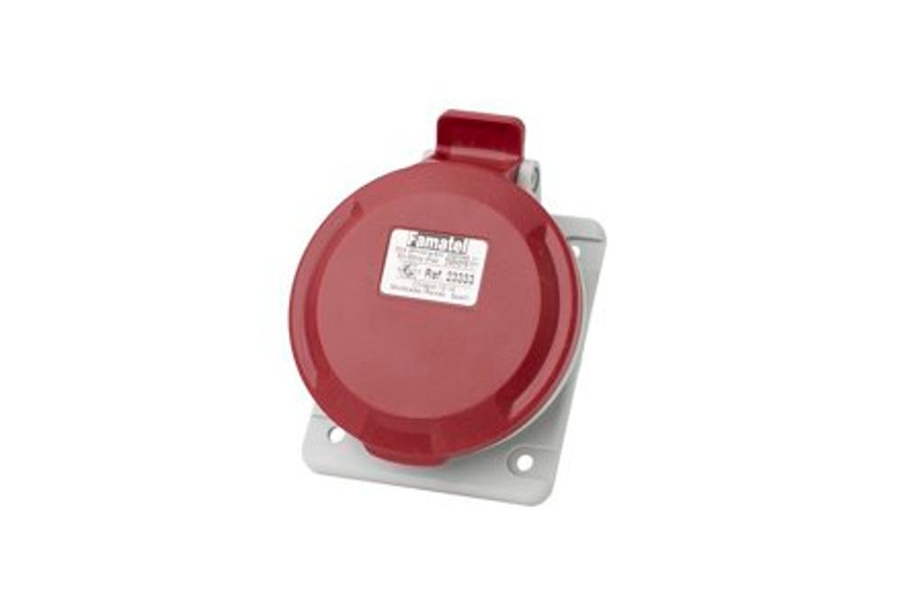 Gewinkelte Einbaudose 32A 5P 400V IP44 23333 Famatel