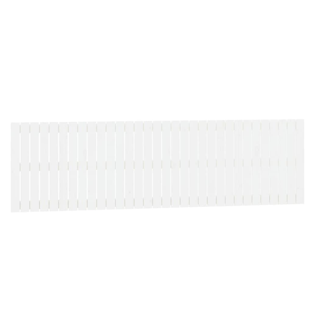 Wand-Kopfteil Weiß 204x3x60 cm Massivholz Kiefer Produktbild 