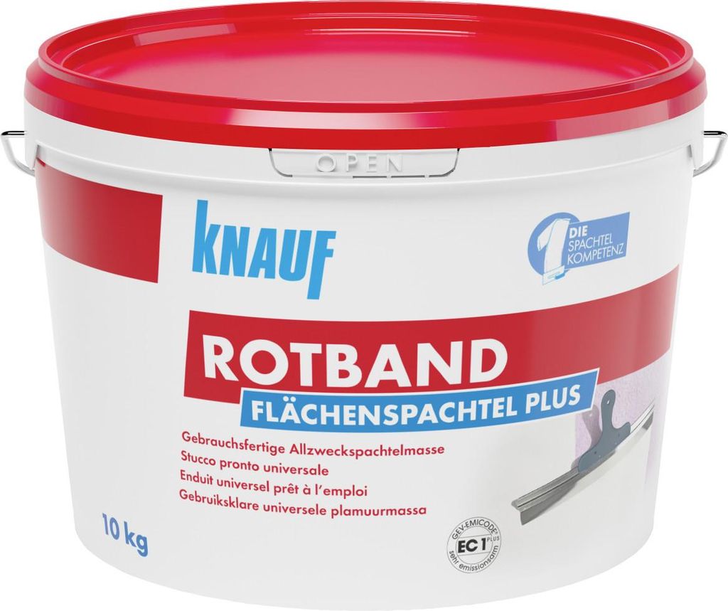 Knauf Rotband Flächenspachtel Plus 10 kg Produktbild 