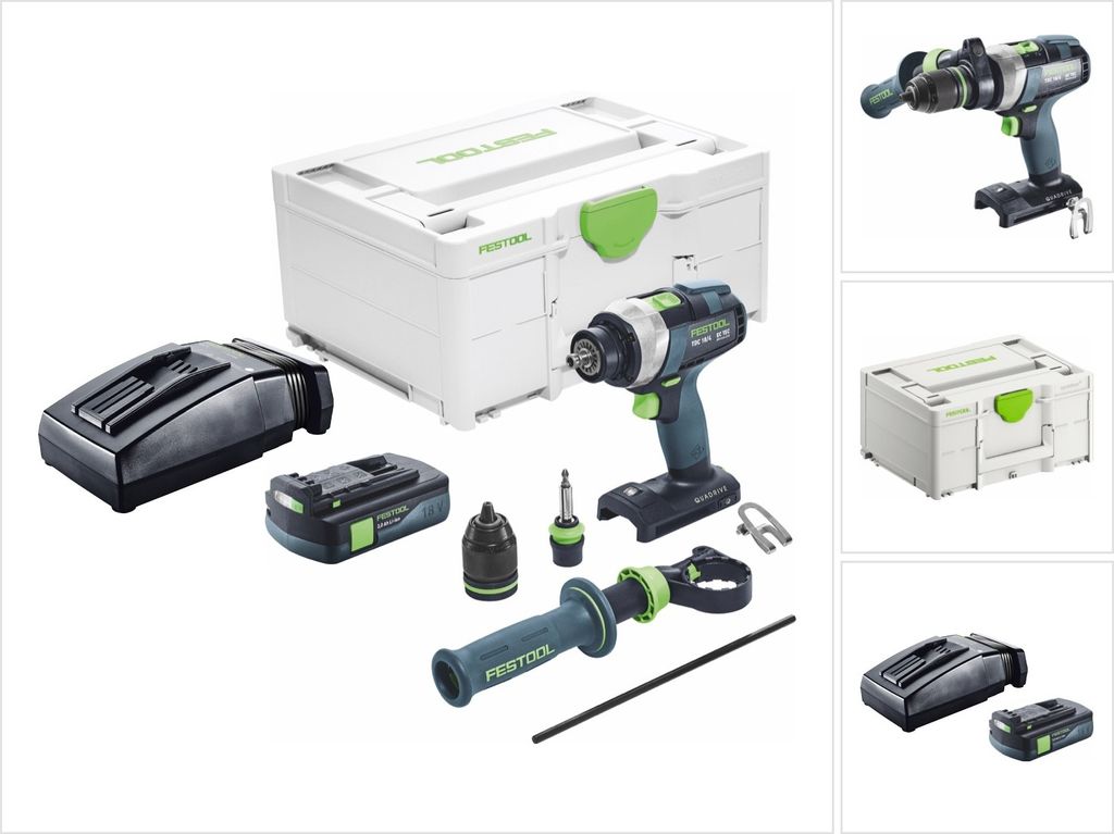 Festool TDC 18/4 I-Basic Akku Bohrschrauber 18 V 75 Nm Brushless + 1x Akku 3,0 Ah + Ladegerät + Systainer