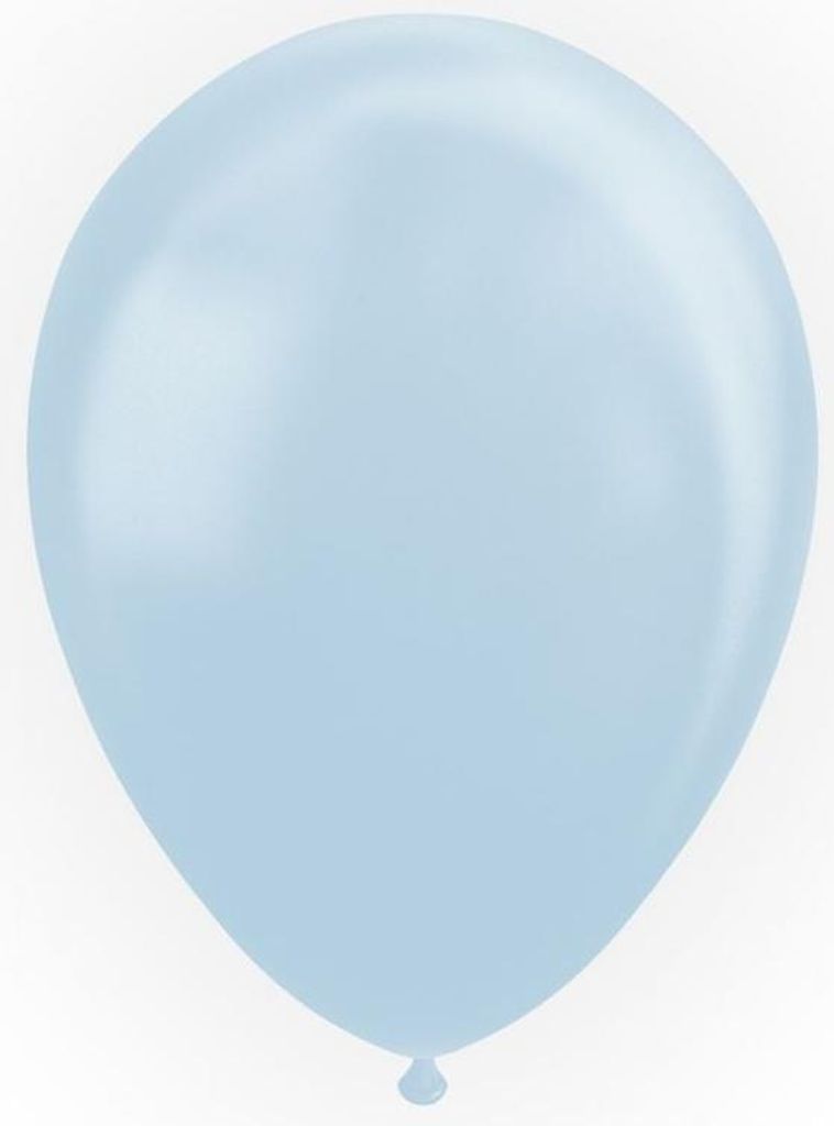 25 Luftballons in Hellblau mit Perlmutt Glanz 30cm