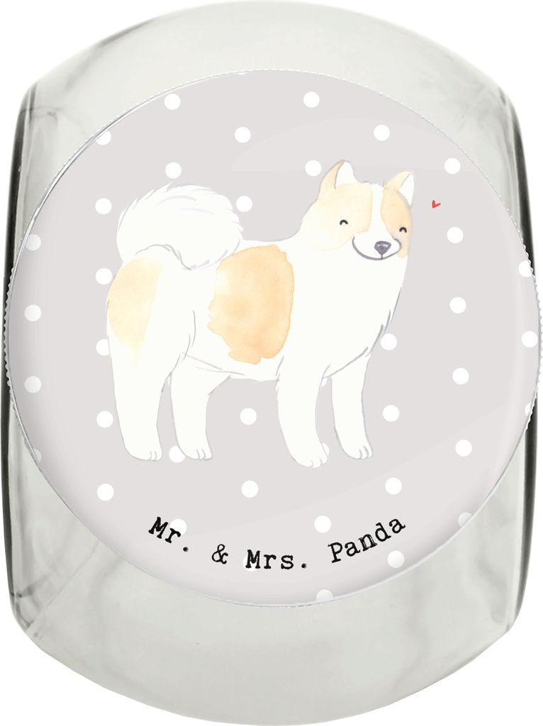 Mr. & Mrs. Panda Dose Thai Bangkaew Lebensretter L 870ml - Grau Pastell - Geschenk, Snackdose, Dog, Keksdose, Vorratsbehälter, Bonbonglas, aufbewa...