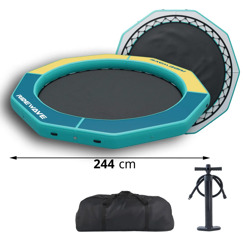 RIDEWAVE Floating Circle : Bouée Gonflable Géante 245 cm avec Filet central