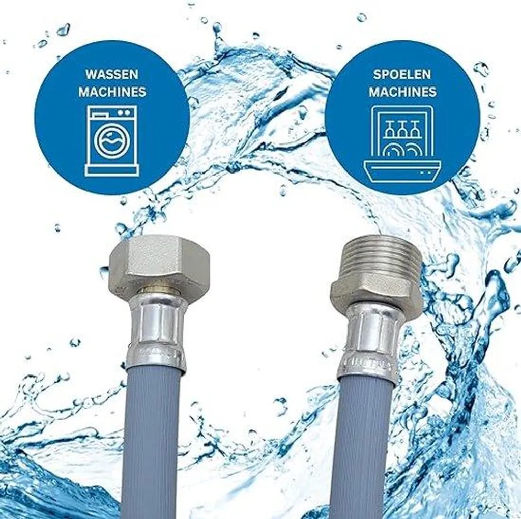 Tuyau alimentation 5m pour lave-linge, idéal pour installation éloignée