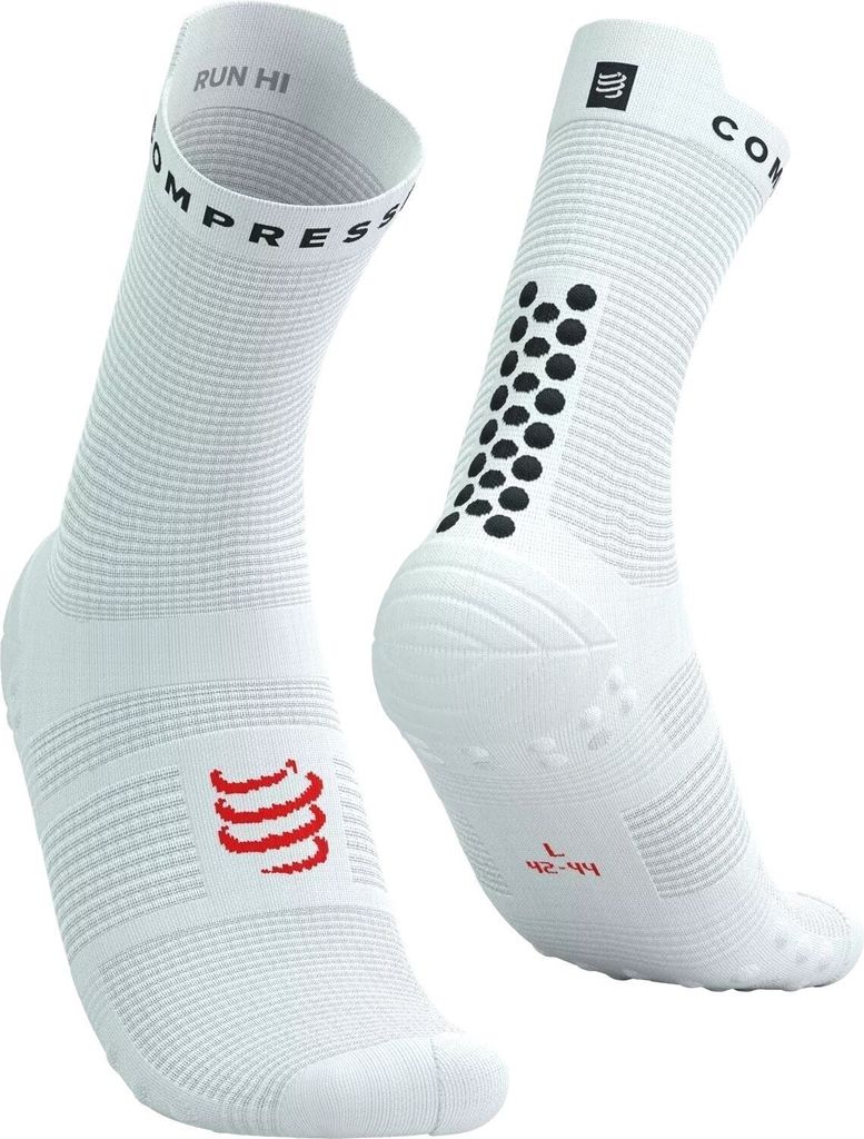 Compressport Pro Racing V4.0 Run High White/Black/Core Red T4 Laufsocken