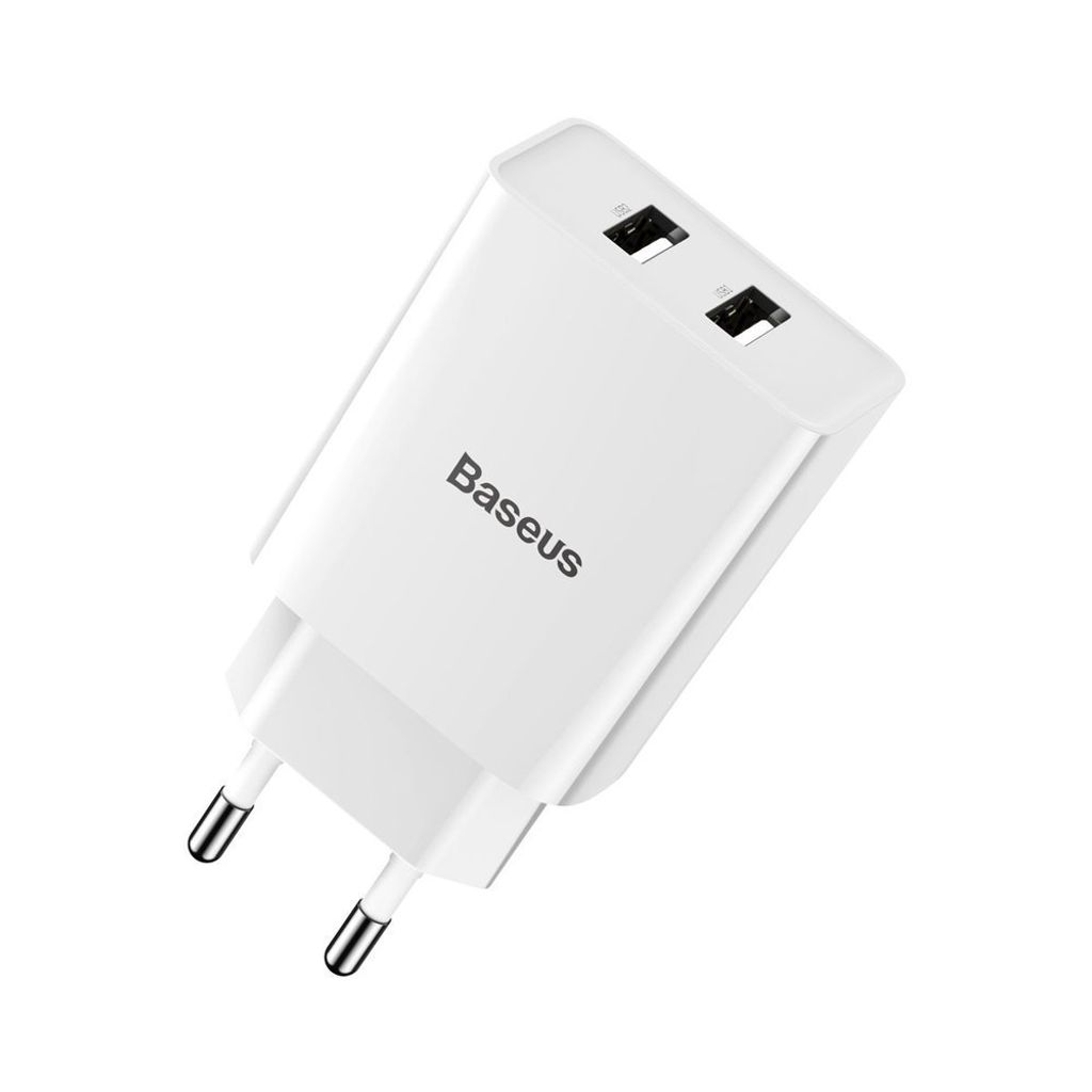 Zasilacz Baseus Speed ​​Mini Dual U, 10,5W - Biały Zdjęcie produktu 