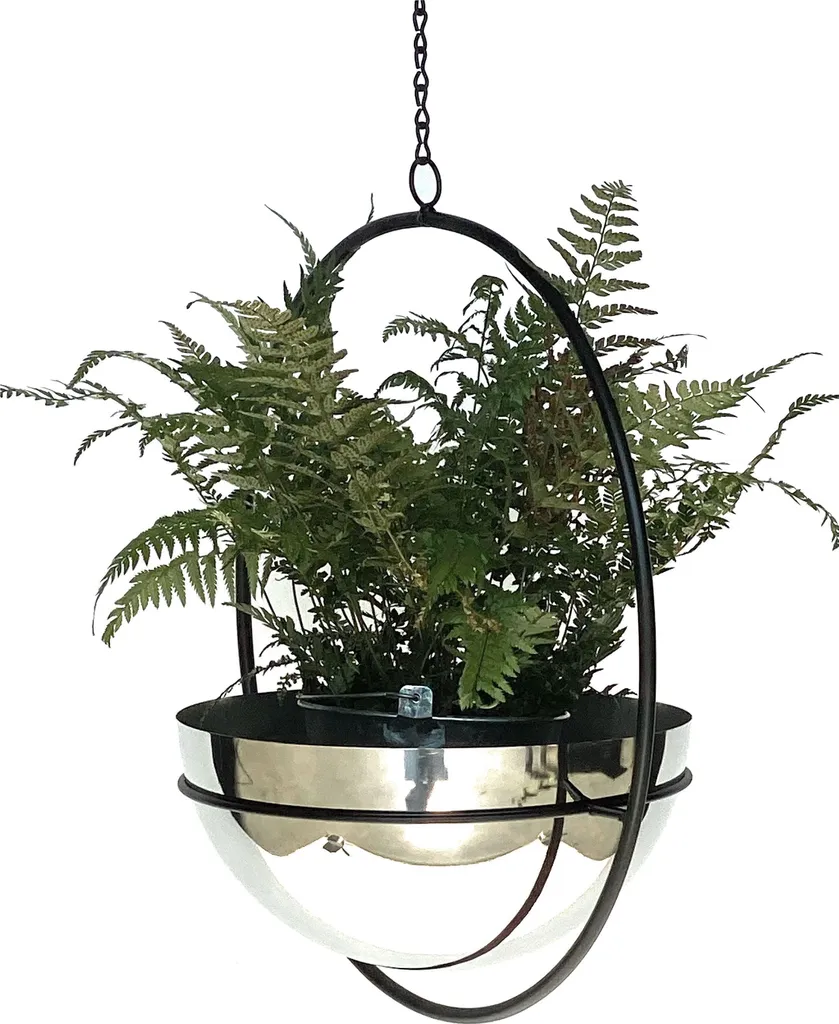Pot de fleurs intérieur suspendu argent design vertical 78 cm - 5