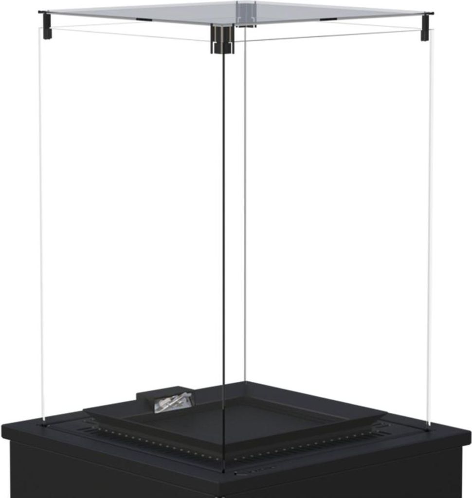 Glas für Gasheizung PATIO - nach oben