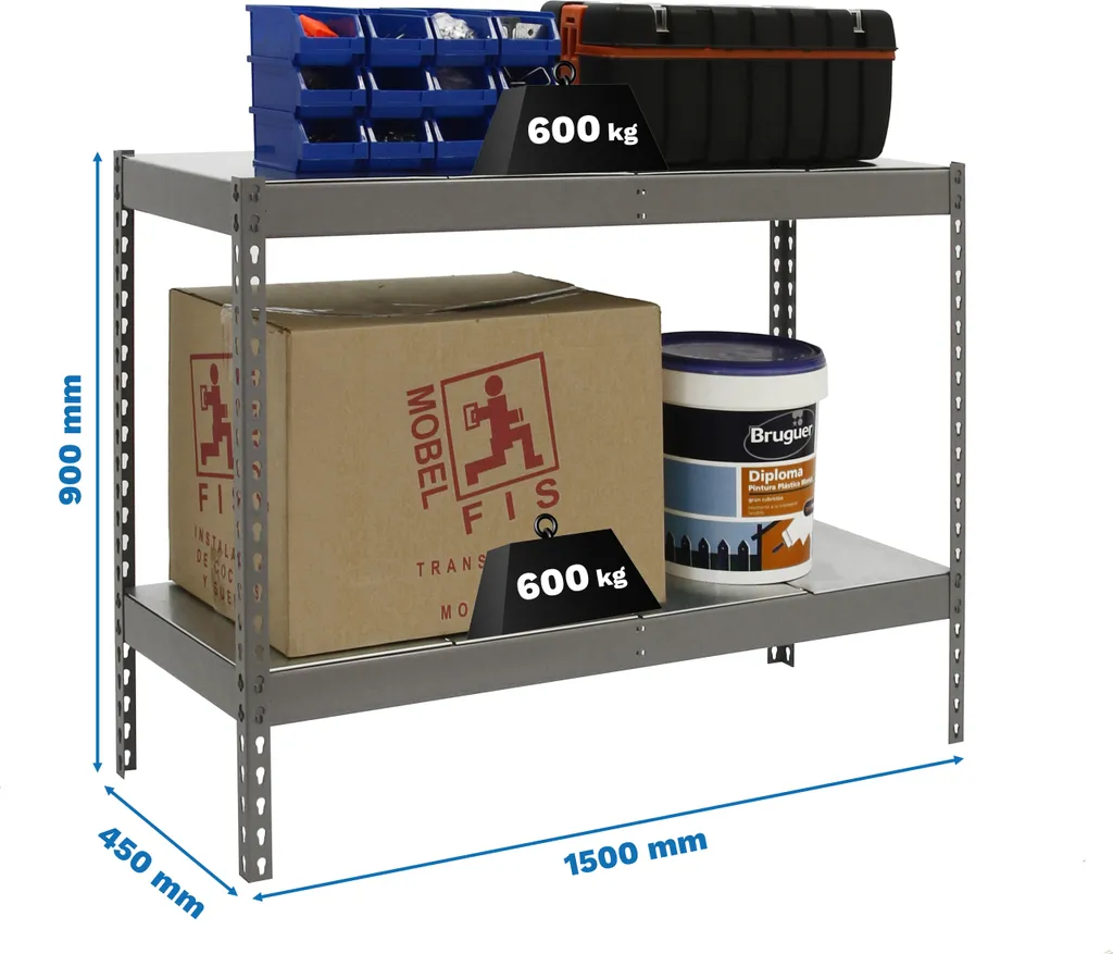 Rayonnage de rangement SIMONFORTE 1504-2 : finissez-en avec le désordre
