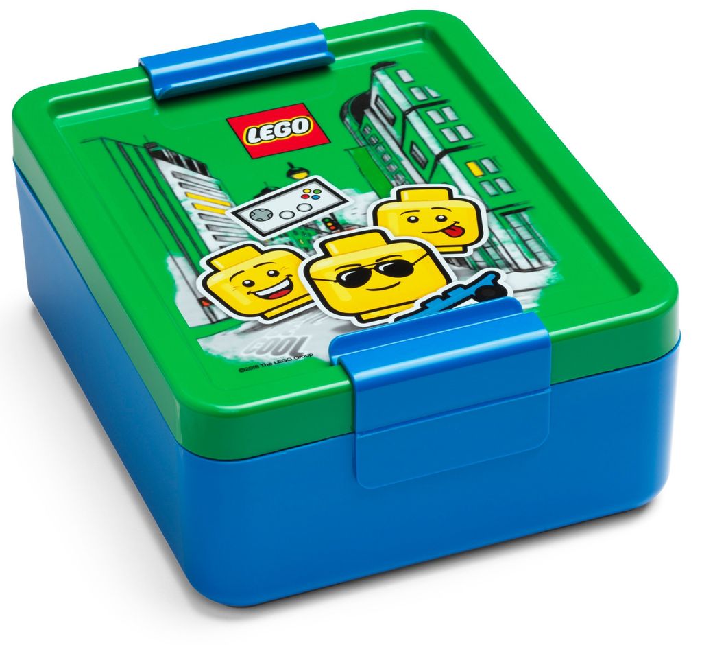 Pojemnik na przekąski LEGO® ICONIC Boy - niebieski/zielony Zdjęcie produktu 
