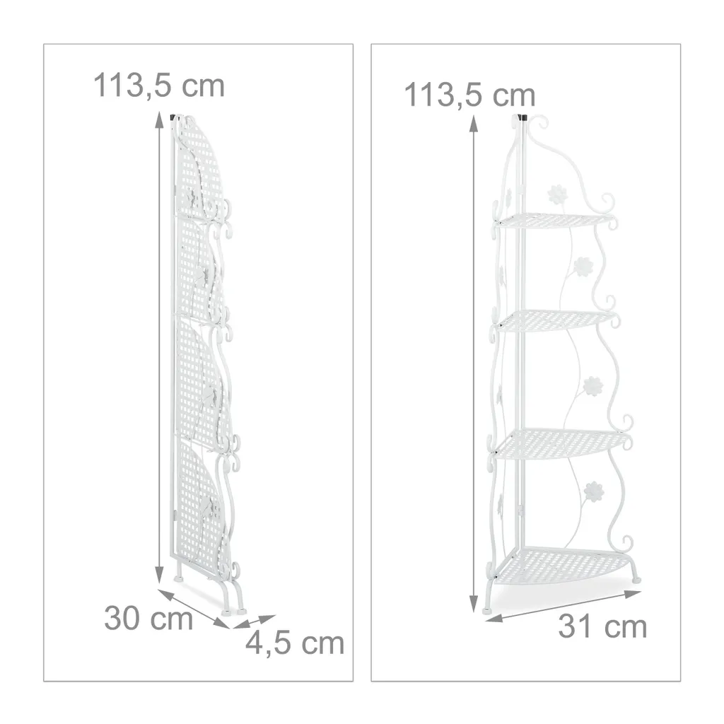 Support Fleurs en Métal Stable Gain de Place pour Petits Appartements