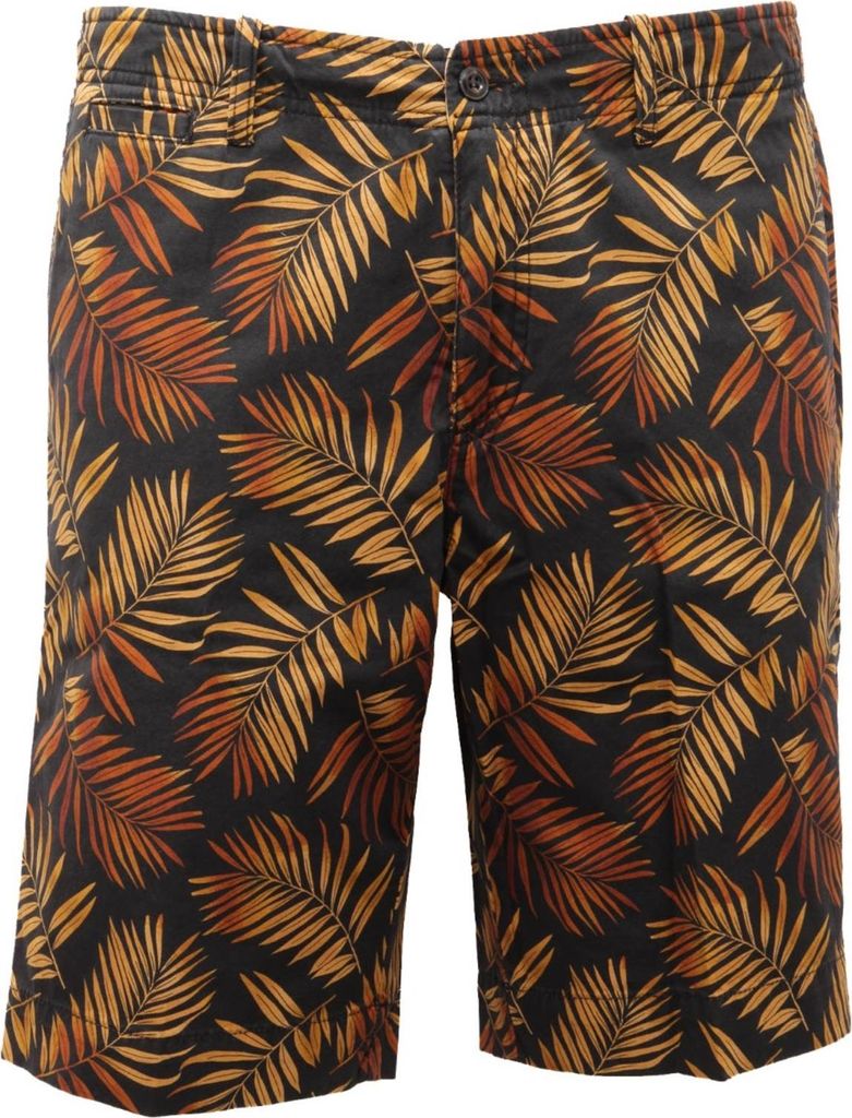6168AH bermuda uomo BLU BRIGLIA black printed Baumwolle shorts man