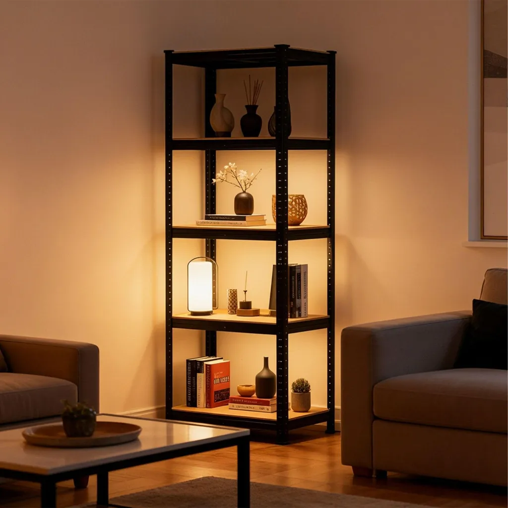 Rayonnage métallique utilitaire à 5 tablettes modulables pour garage - 3