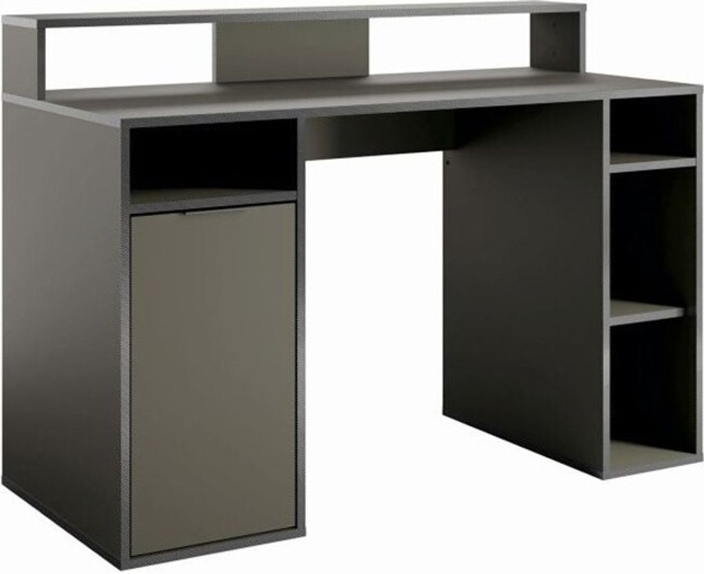 Meublorama MK-CARBON-C7-U12257/U12257-60-B*2C/45KG, Homeoffice, Rechteckige Form, Grau, Partikelbord, 550 mm, 1250 mm