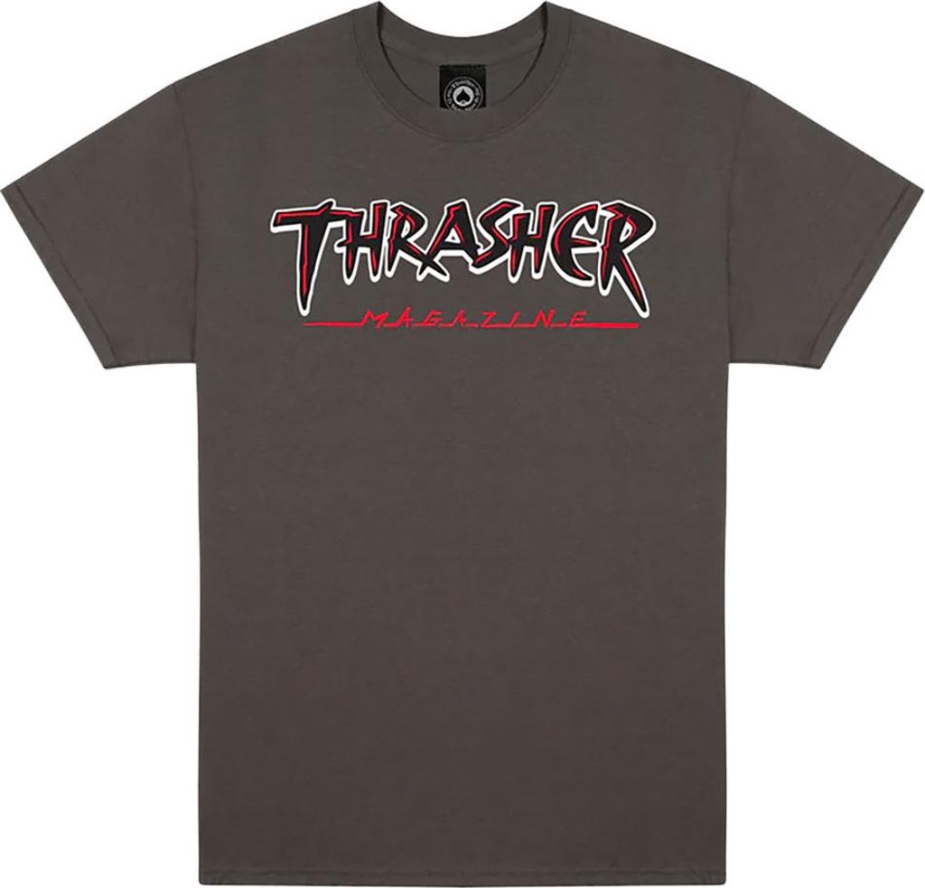 Thrasher Slash Kurzarm-t-shirt Braun S Herren,Damen Braun S