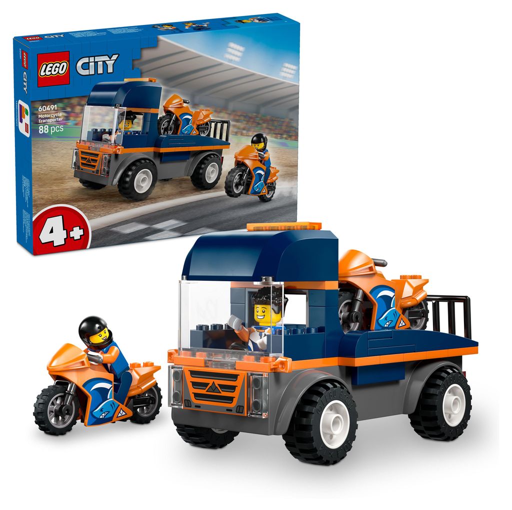 LEGO® City 60491 Transportwagen voor motoren Productafbeelding 