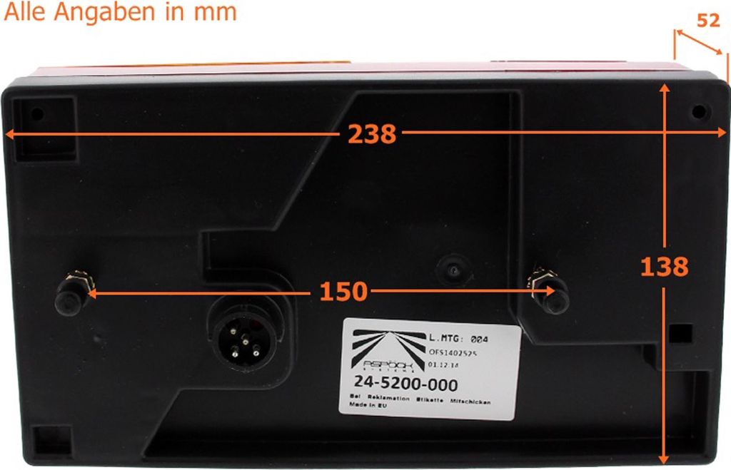 Aspöck Satz Multipoint 1 I re / li Rückleuchten + 4m Produktbild 2