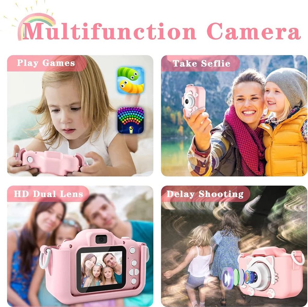 Kinder Kamera, 2.0”Display Digitalkamera Kinder, 1080P HD Produktbild 6