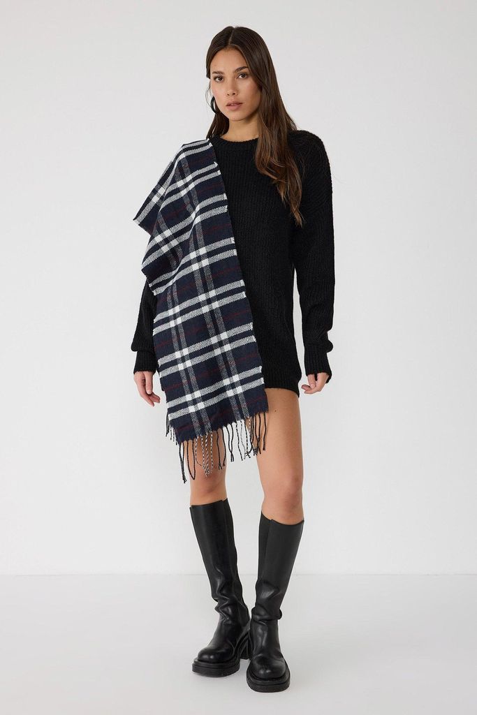 Oversize-Strickpullover, Black, M