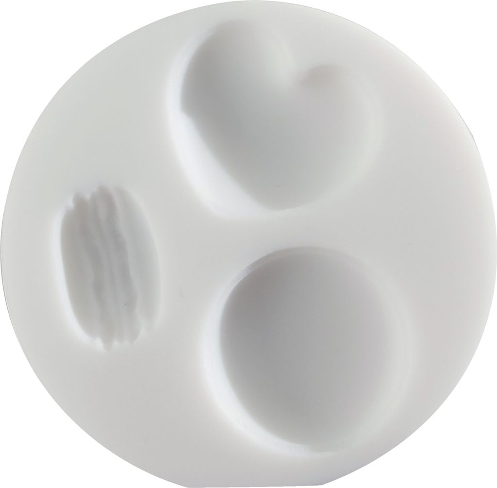 Cernit 10x Silikonform ø 7cm, Macarons - Weiß CE95118C Produktbild 