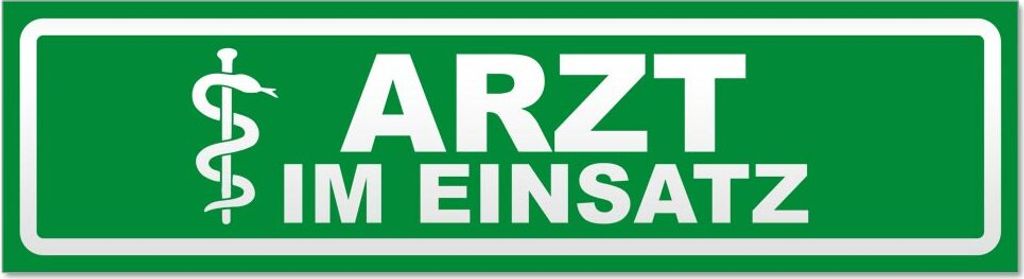 Arzt im Einsatz Motiv 2 invertiert Magnetschild Schild magnetisch