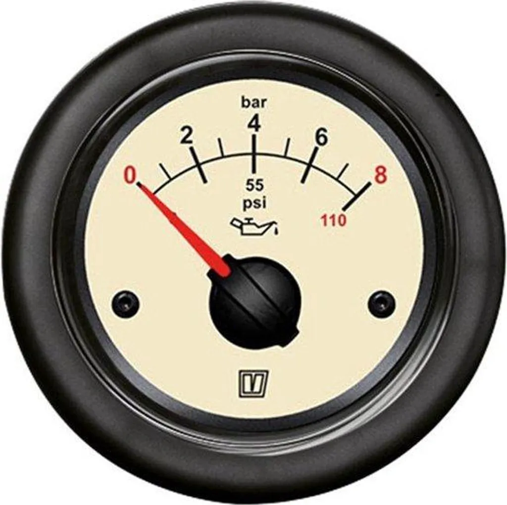 Évitez la casse moteur avec le manomètre à huile VETUS OILN 12/24V beige