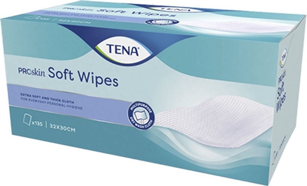 TENA Soft Wipes 135 Stück 30 x 32 cm Produktbild 
