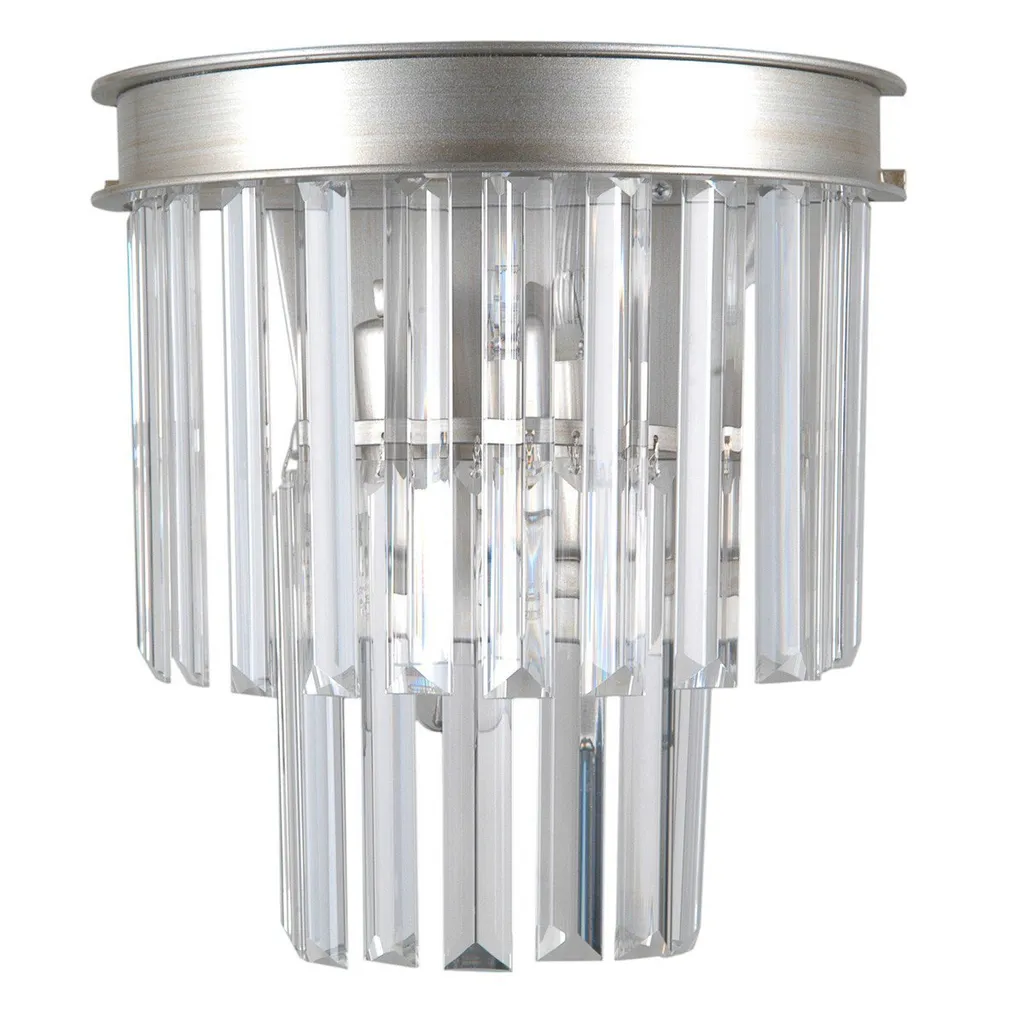 Italux Verdes Lampada Parete LED Argento Cristalli WL-44372-2A-SLVR-BRW