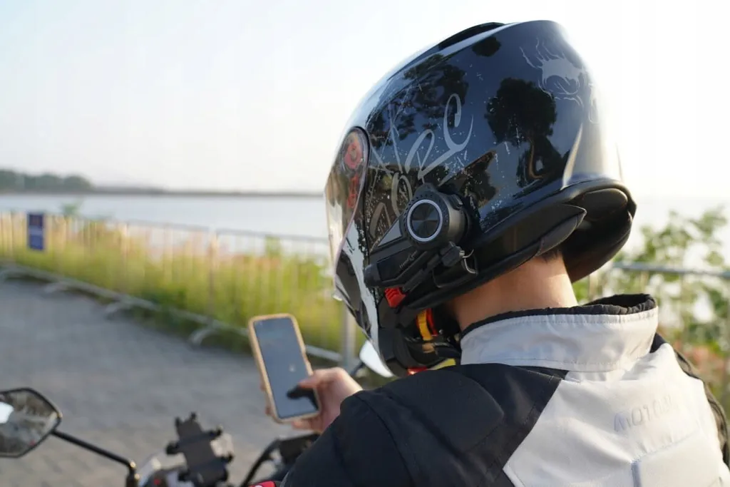 Intercom Bluetooth pour casque de moto avec dashcam vidéo 1080p - 4