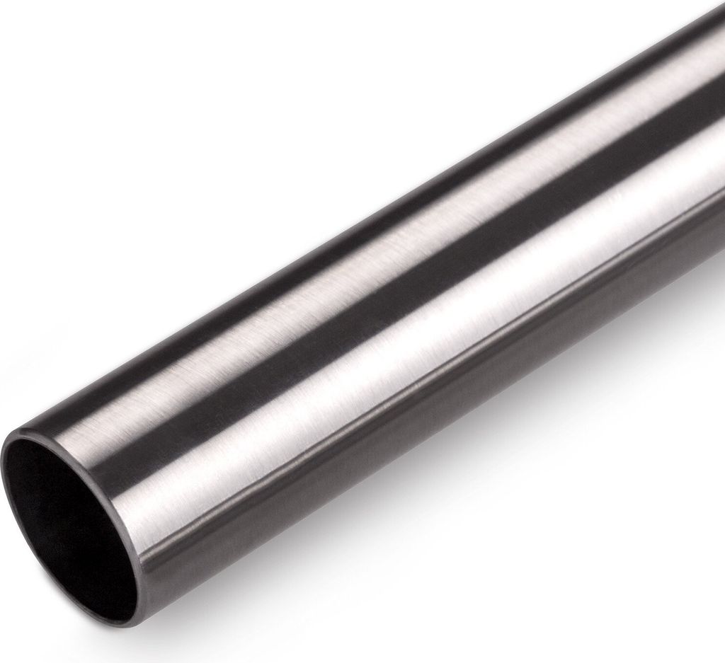 SOTECH Möbelrohr Schrankrohr Garderobenstange Kleiderstange / EDELSTAHL 1.4301 / Länge 1000 mm /Ø 25 Edelstahlrohr / Design trifft auf Funktion