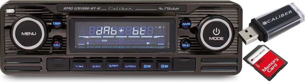 Radio samochodowe Caliber Retro Usb/sd/bt 1 Din Rmd120Bt/b Zdjęcie produktu 